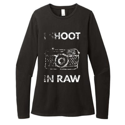 I Shoot In RAW Photographer Womens CVC Long Sleeve Shirt