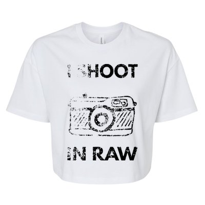 I Shoot In RAW Photographer Bella+Canvas Jersey Crop Tee