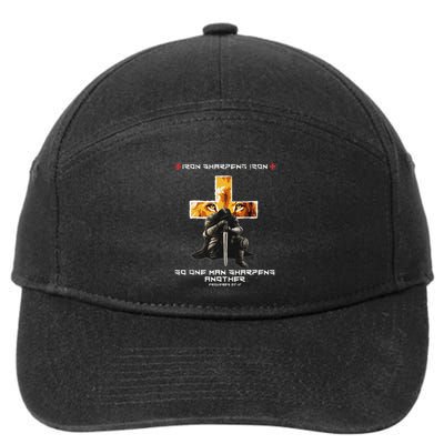 Iron Sharpens Iron Christian Scripture Crosses Lion Graphic 7-Panel Snapback Hat