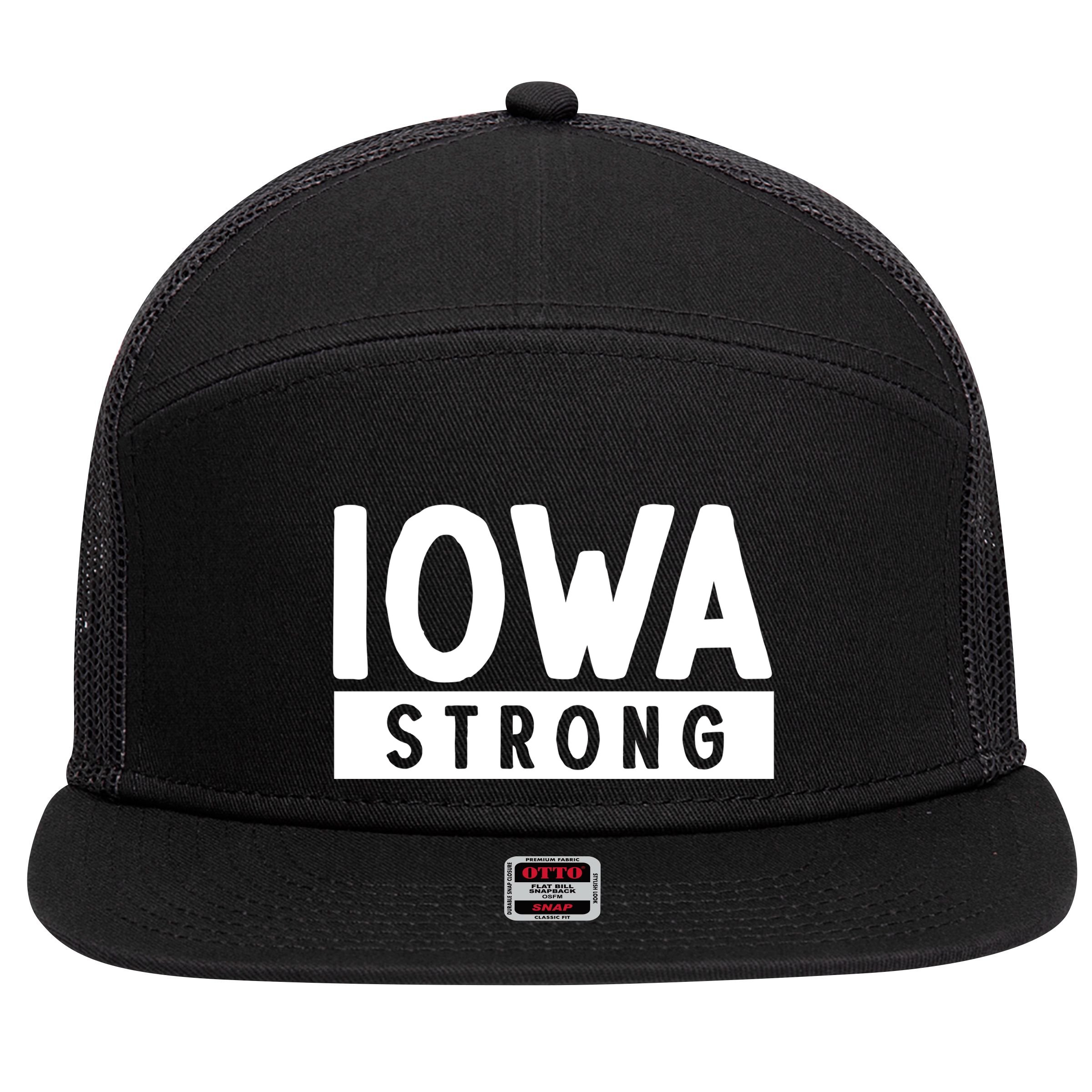 Iowa Strong 7 Panel Mesh Trucker Snapback Hat