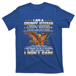 I Served I Sacrificed I Don't Regret I Am A Grumpy Veteran Meaningful Gift T-Shirt