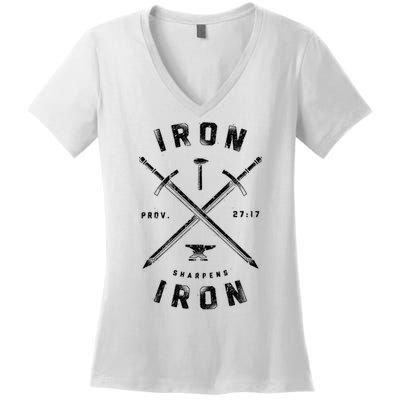 Iron Sharpens Iron Women's V-Neck T-Shirt