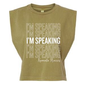 IM Speaking Iconic Kamala Harris 2024 For President Meaningful Gift Garment-Dyed Women's Muscle Tee