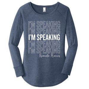 IM Speaking Iconic Kamala Harris 2024 For President Meaningful Gift Women's Perfect Tri Tunic Long Sleeve Shirt