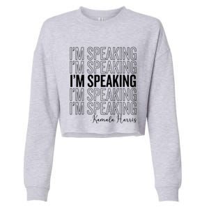 IM Speaking Iconic Kamala Harris 2024 For President Meaningful Gift Cropped Pullover Crew