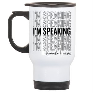 IM Speaking Iconic Kamala Harris 2024 For President Meaningful Gift Stainless Steel Travel Mug