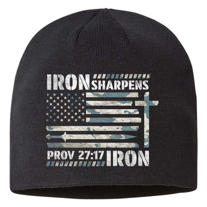 Iron Sharpens Iron Proverbs Bible Verse Christian Sustainable Beanie
