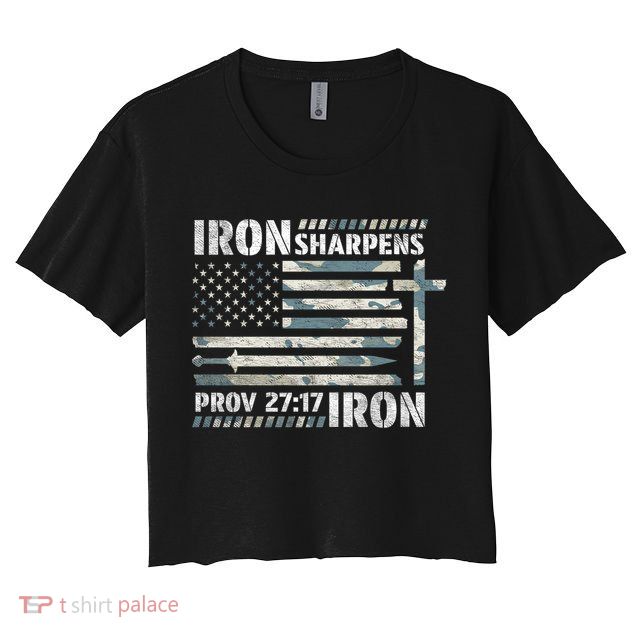 Iron Sharpens Iron Proverbs Bible Verse Christian Crop Top