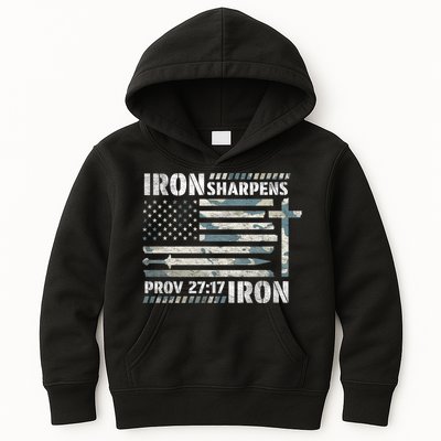 Iron Sharpens Iron Proverbs Bible Verse Christian Kids Hoodie