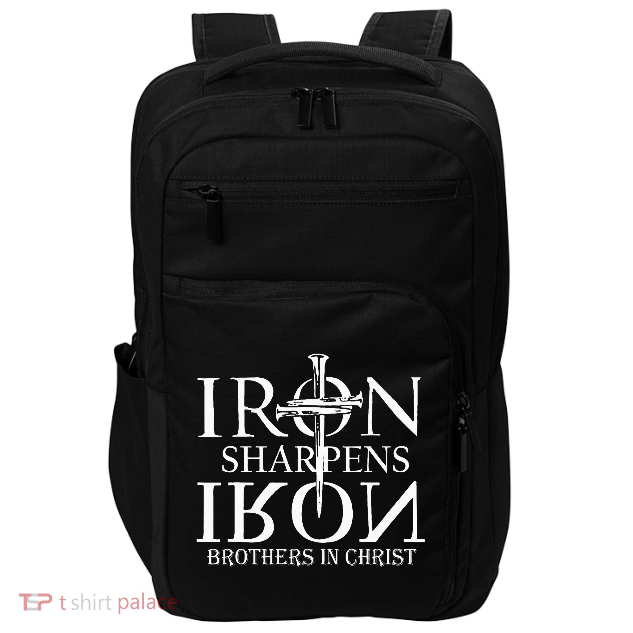 Iron Sharpens Iron Brothers In Christ Impact Tech Backpack