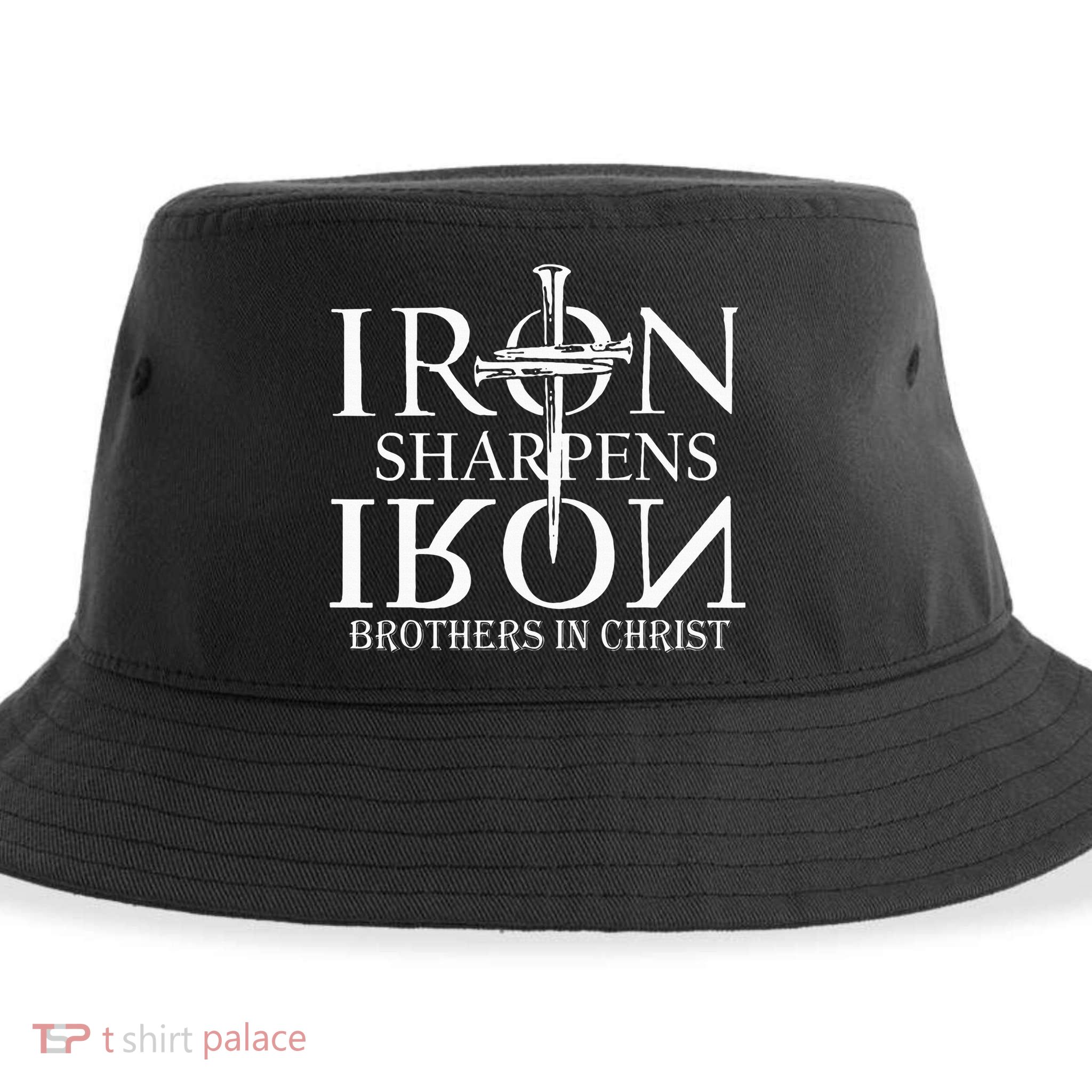 Iron Sharpens Iron Brothers In Christ Sustainable Bucket Hat