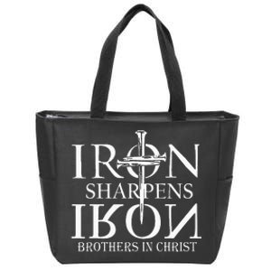 Iron Sharpens Iron Brothers In Christ Zip Tote Bag