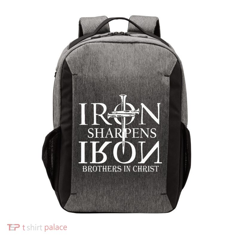 Iron Sharpens Iron Brothers In Christ Vector Backpack