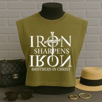 Iron Sharpens Iron Brothers In Christ Garment-Dyed Women's Muscle Tee