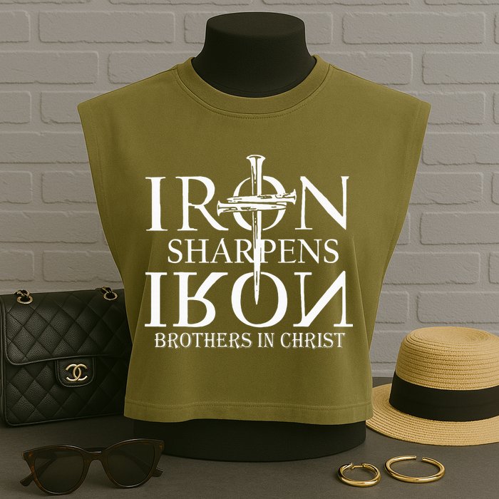 Iron Sharpens Iron Brothers In Christ Garment-Dyed Women's Muscle Tee