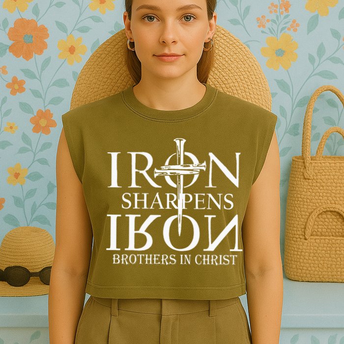 Iron Sharpens Iron Brothers In Christ Garment-Dyed Women's Muscle Tee