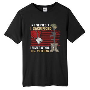 I Served I Sacrificed Us Veteran Awesome Graphic Classic Cool Gift Tall Fusion ChromaSoft Performance T-Shirt