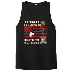 I Served I Sacrificed Us Veteran Awesome Graphic Classic Cool Gift PosiCharge Competitor Tank