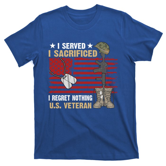 I Served I Sacrificed Us Veteran Awesome Graphic Classic Cool Gift T-Shirt