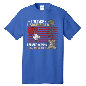 I Served I Sacrificed Us Veteran Awesome Graphic Classic Cool Gift Tall T-Shirt