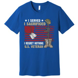 I Served I Sacrificed Us Veteran Awesome Graphic Classic Cool Gift Premium T-Shirt