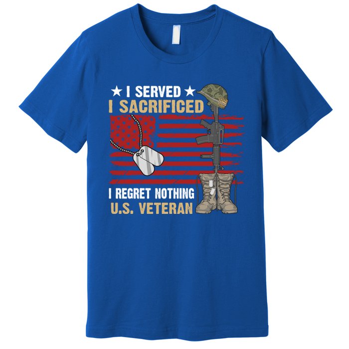 I Served I Sacrificed Us Veteran Awesome Graphic Classic Cool Gift Premium T-Shirt