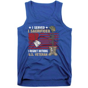 I Served I Sacrificed Us Veteran Awesome Graphic Classic Cool Gift Tank Top