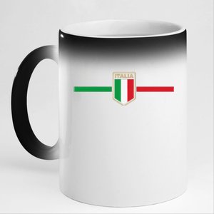 Italy Soccer Italia Football Fan 11oz Black Color Changing Mug