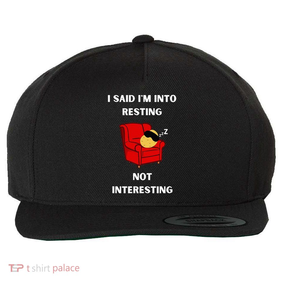 I Said IM Into Resting Not Interesting Wool Snapback Cap