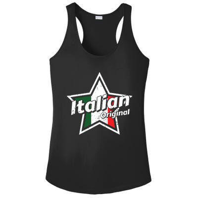 Italian Shirts Italy Flag Shirts Proud Men Italian Ladies PosiCharge Competitor Racerback Tank