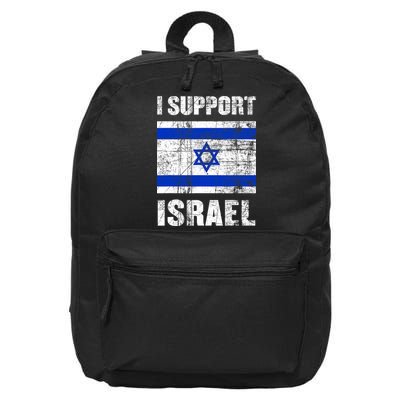 I Support Israel We Stand With Israel I Stand With Israel 16 in Basic Backpack