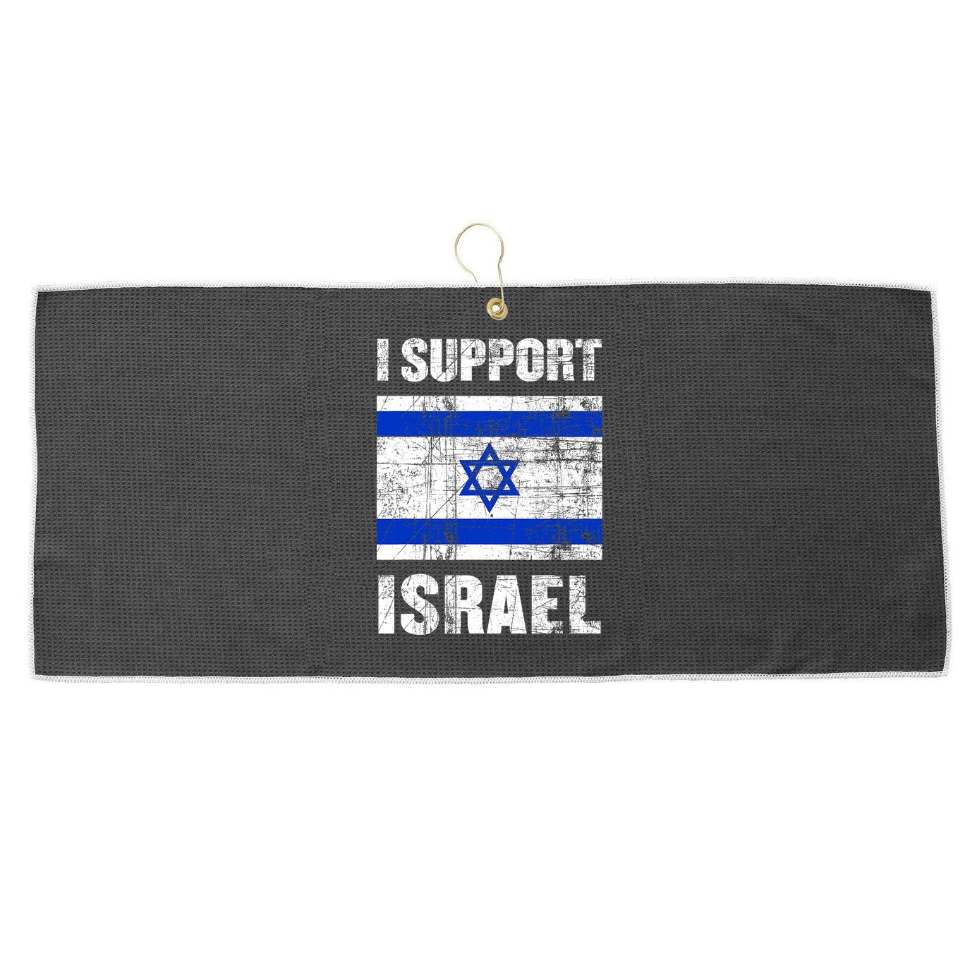 I Support Israel We Stand With Israel I Stand With Israel Large Microfiber Waffle Golf Towel