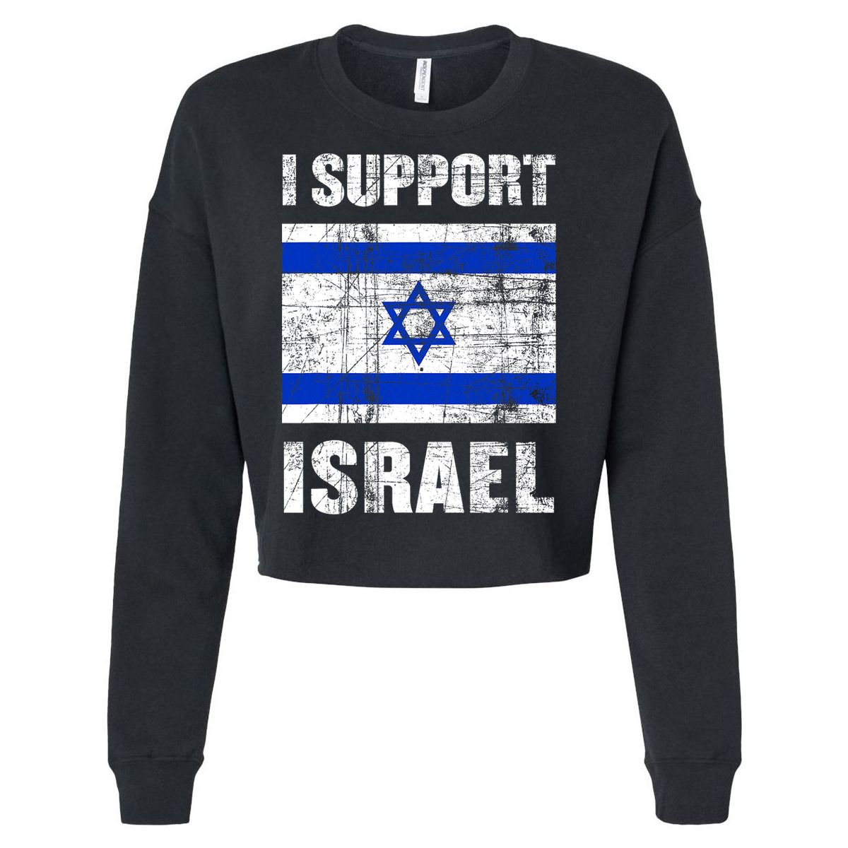 I Support Israel We Stand With Israel I Stand With Israel Cropped Pullover Crew