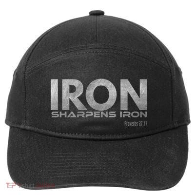 Iron Sharpens Iron Meaningful Gift 7-Panel Snapback Hat