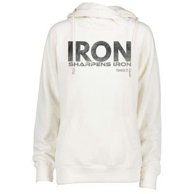 Iron Sharpens Iron Meaningful Gift Womens Funnel Neck Pullover Hood