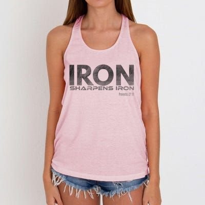 Iron Sharpens Iron Meaningful Gift Women's Knotted Racerback Tank