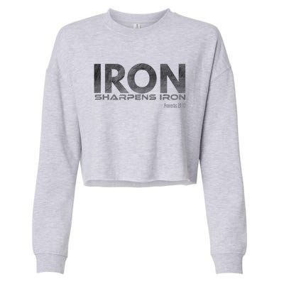 Iron Sharpens Iron Meaningful Gift Cropped Pullover Crew