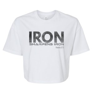 Iron Sharpens Iron Meaningful Gift Bella+Canvas Jersey Crop Tee