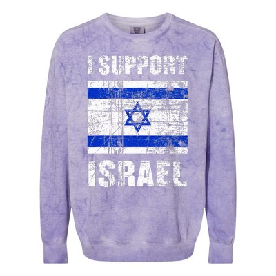 I Support Israel We Stand with Israel I Stand With Israel Colorblast Crewneck Sweatshirt