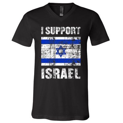 I Support Israel We Stand with Israel I Stand With Israel V-Neck T-Shirt