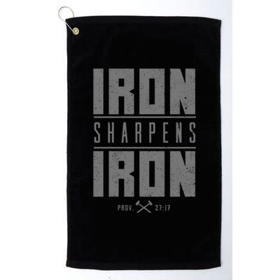 Iron SharpenS Iron Christian Bible Scripture Gym Workout Great Gift Platinum Collection Golf Towel