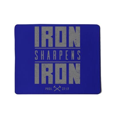 Iron SharpenS Iron Christian Bible Scripture Gym Workout Great Gift Mousepad