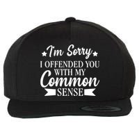 I'm Sorry If I Offended You With My Common Sense Wool Snapback Cap