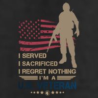 I Served I Sacrificed I Regret Nothing Us Veterans Day Gift 7 Panel Mesh Trucker Snapback Hat