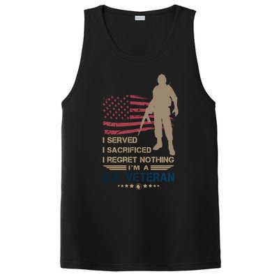 I Served I Sacrificed I Regret Nothing Us Veterans Day Gift PosiCharge Competitor Tank