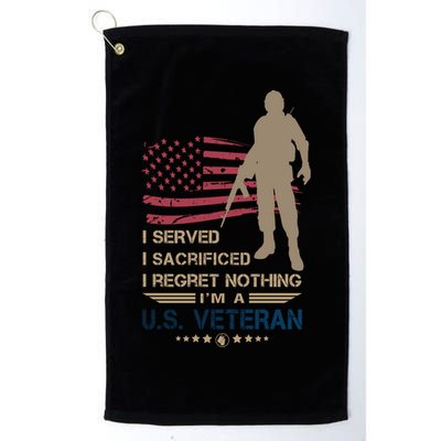 I Served I Sacrificed I Regret Nothing Us Veterans Day Gift Golf Towel