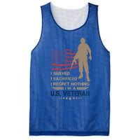 I Served I Sacrificed I Regret Nothing Us Veterans Day Gift Mesh Reversible Basketball Jersey Tank