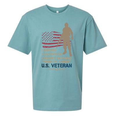 I Served I Sacrificed I Regret Nothing Us Veterans Day Gift Sueded Cloud Jersey T-Shirt