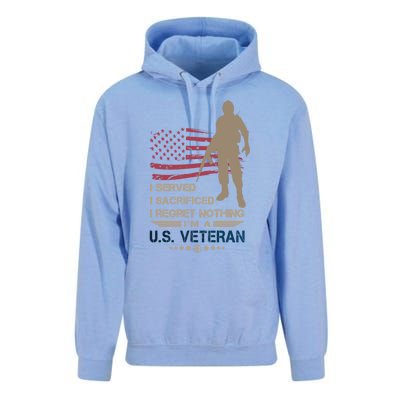 I Served I Sacrificed I Regret Nothing Us Veterans Day Gift Unisex Surf Hoodie