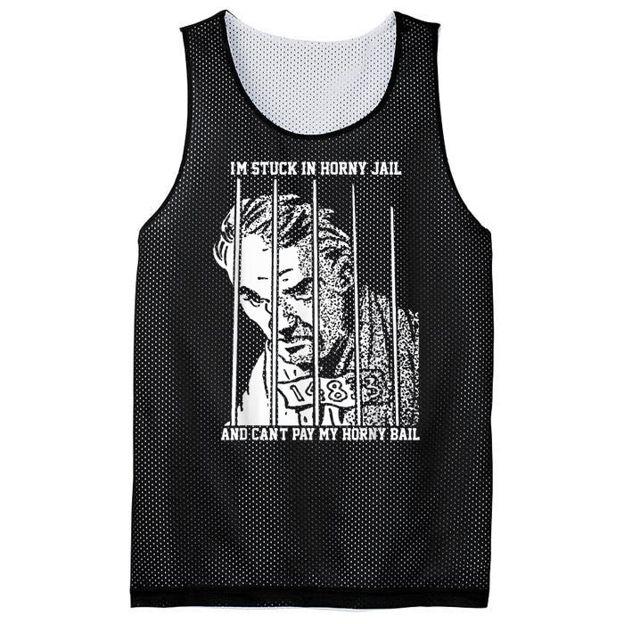 Im Stuck In Horny Jail And Cant Pay My Horny Bail Mesh Reversible Basketball Jersey Tank